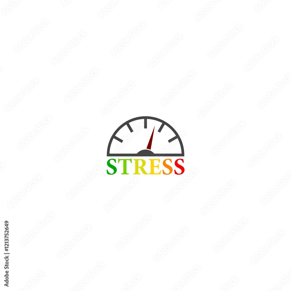 Stress level icon isolated on white background Stress level icon isolated on white background