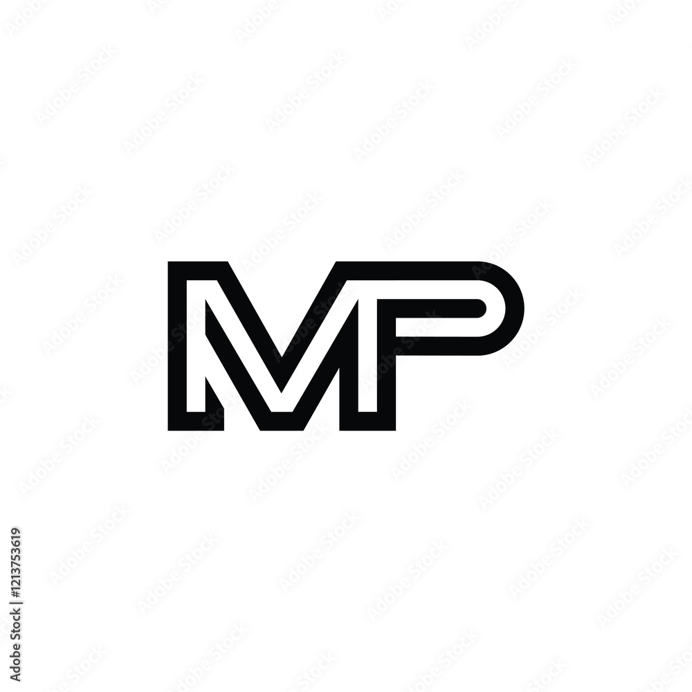 MP monogram logo design letter text name symbol monochrome logotype alphabet character simple logo MP monogram logo design letter text name symbol monochrome logotype alphabet character simple logo