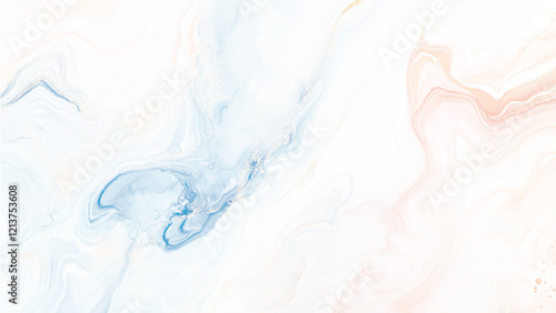 Abstract dusty blush liquid watercolor background with golden cracks and stains. Abstract watercolor or alcohol ink art pink white background