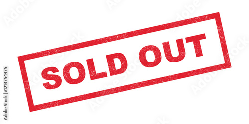 Sold Out stamp, sale vintage red Grunge sign rubber label. Sold vector icon isolate on white background