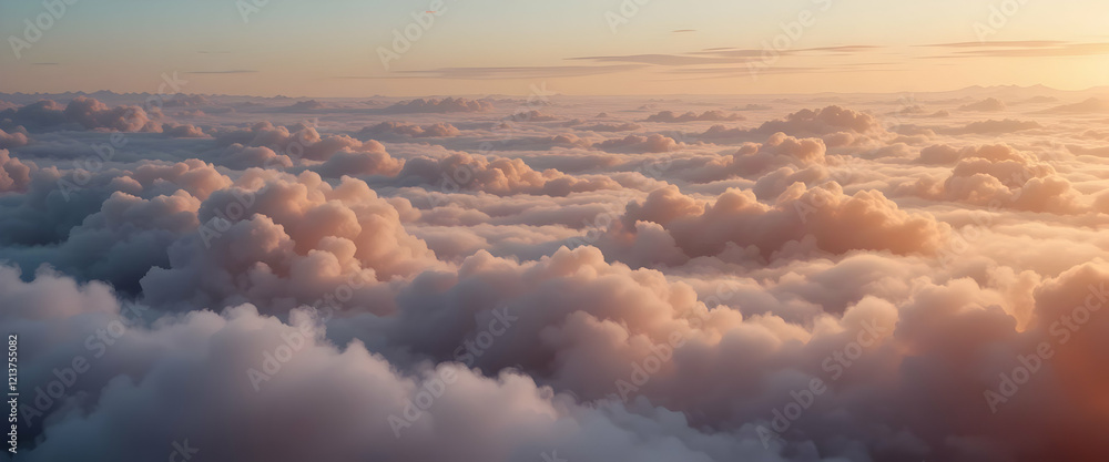 custom made wallpaper toronto digitalSerene Cloudscape at Sunset a Breathtaking Aerial View with soft pink light