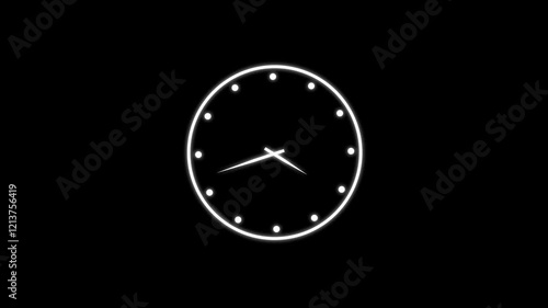 Abstract new analog clock icon Alarm clock.