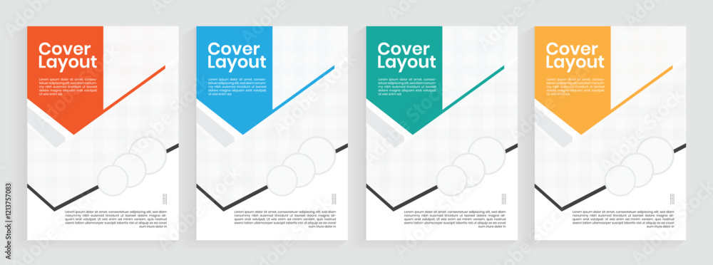 Fototapeta premium annual report cover template, book cover, leaflet cover presentation, vector template design for brochure, and flyer.