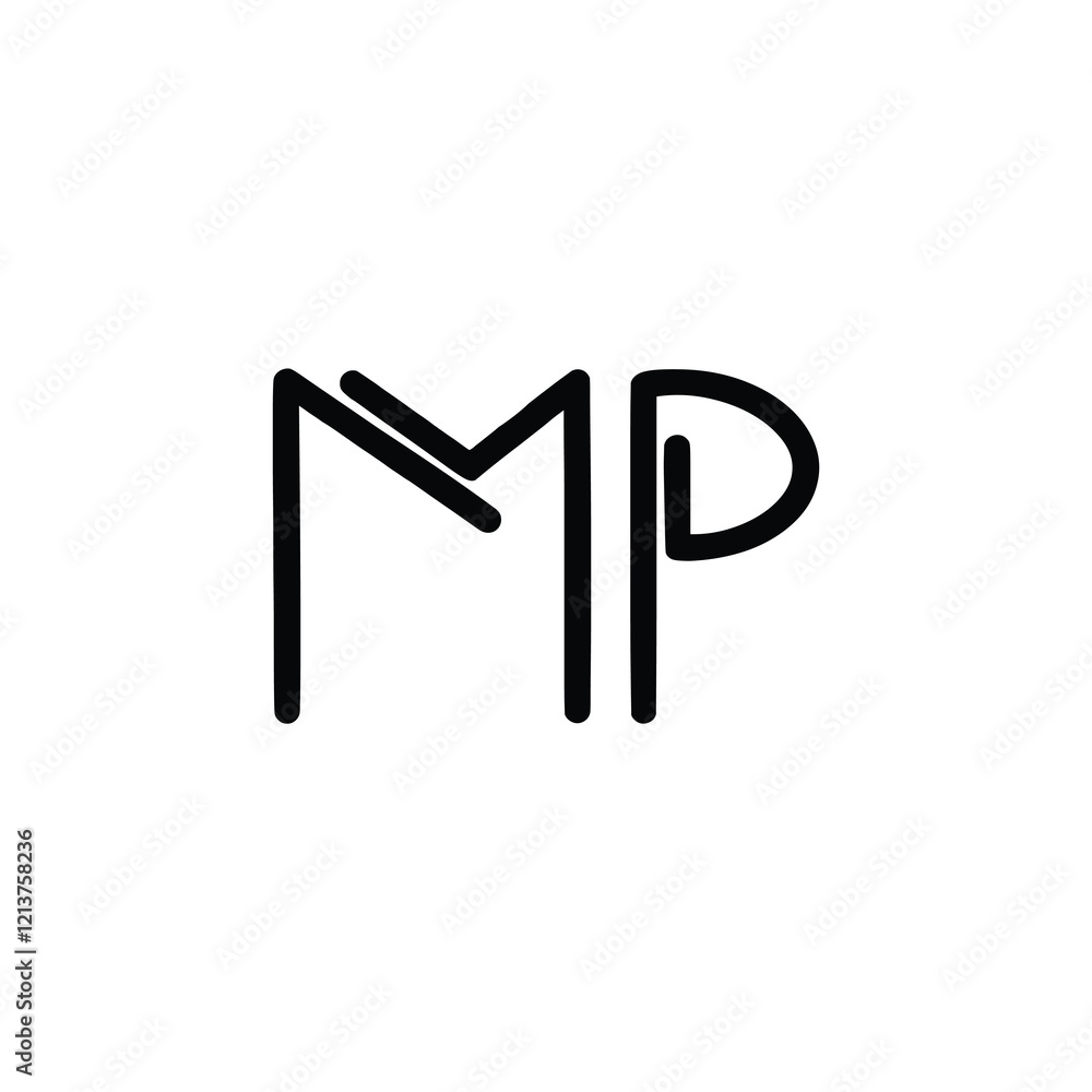 MP monogram logo design letter text name symbol monochrome logotype alphabet character simple logo MP monogram logo design letter text name symbol monochrome logotype alphabet character simple logo