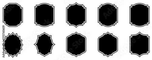 Set of vintage frames and labels vector collections, Old ornate labels, decorative vintage frame and retro badge. sale sticker or invitation card. Isolated vector symbols set