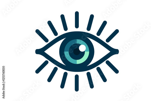 eye icon eye symbol eye logo flat vector
