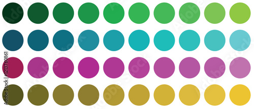 Colorful trendy color palettes flat template and color chart background, Collection palette of color swatches for web design. Vector Illustration. EPS 10 