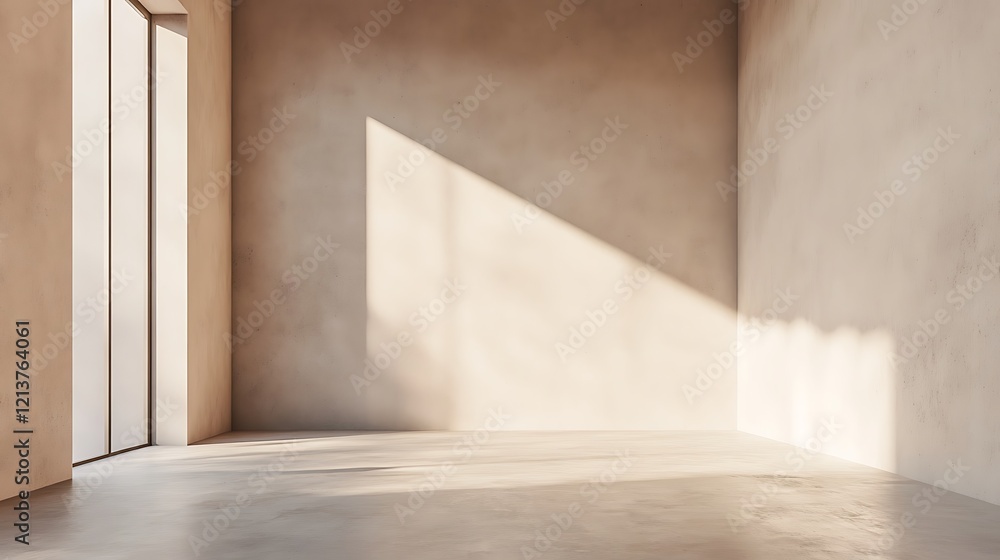 Minimalist Room Sunlight Illuminates Empty Space Minimalist Room Sunlight Illuminates Empty Space