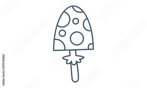 Amanita muscaria mushroom icon. Cartoon illustration of toadstool vector isolated for web design