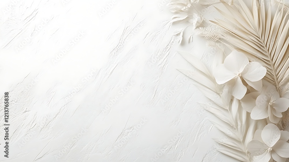 Obraz premium White Floral Arrangement on Textured Background