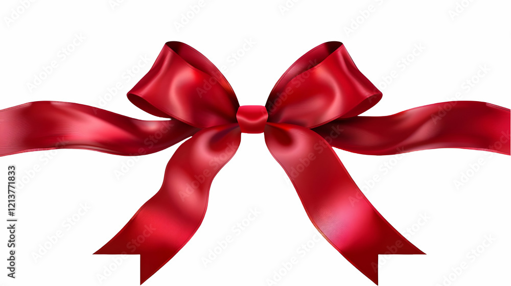red bow isolated on white background,generative ai red bow isolated on white background,generative ai