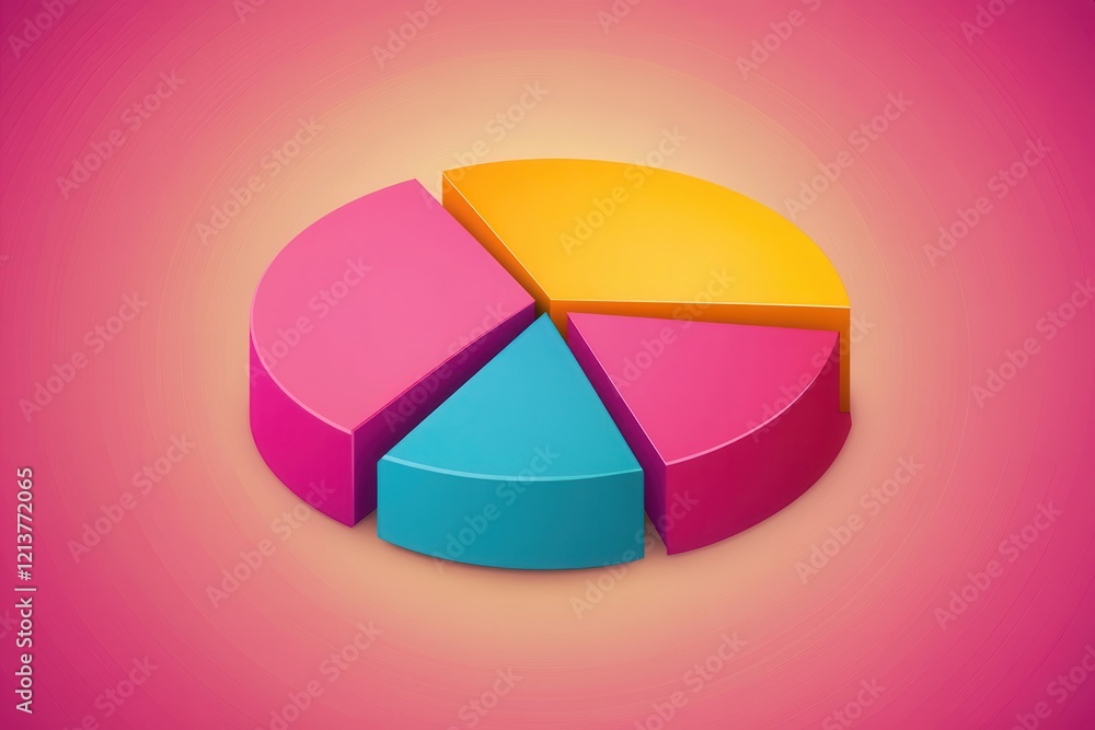 Colorful Pie Chart Representation of Data Segments in Vibrant Colors for Business Infographics and Presentations with an Eye-Catching Background Colorful Pie Chart Representation of Data Segments in Vibrant Colors for Business Infographics and Presentations with an Eye-Catching Background
