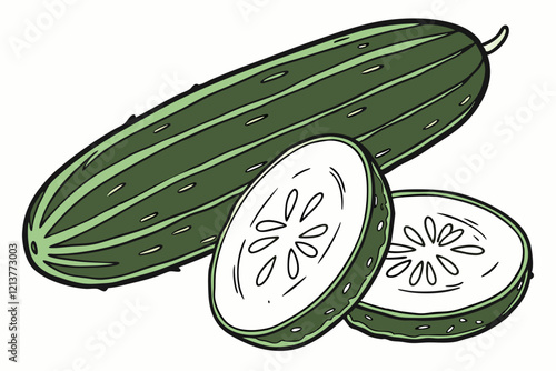 cucumber and slices