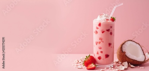 Refreshing Copycat Starbucks Pink Drink with Strawberries and Coconut Milk
