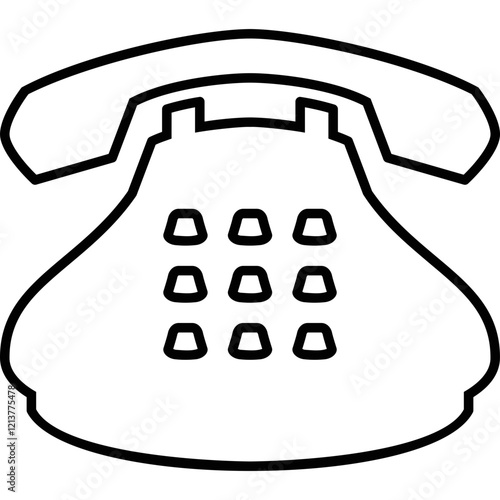 Simple vector icon landline telephone