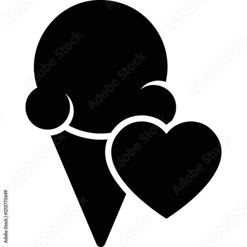 Simple vector icon ice cream