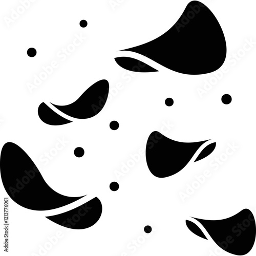 Simple vector icon potato chips
