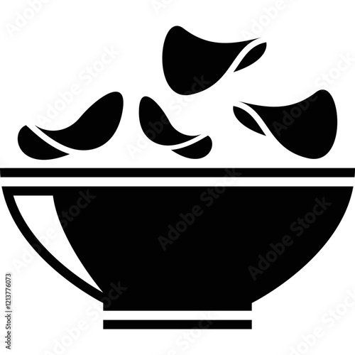 Simple vector icon potato chips
