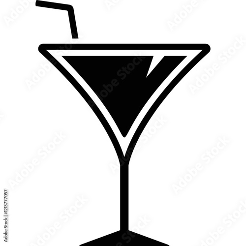 Simple vector icon cocktail