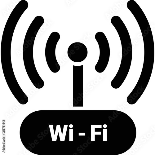 Simple vector icon wi fi modem