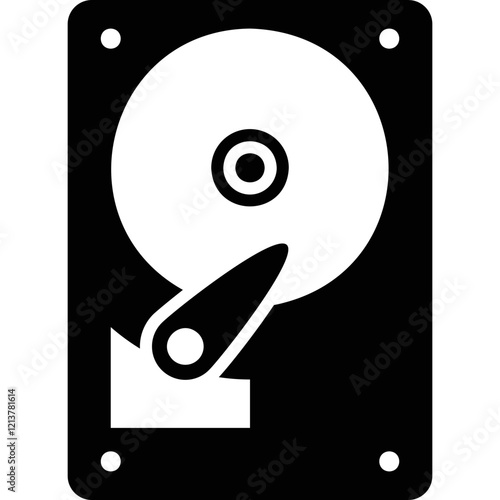 Simple vector icon hdd disk