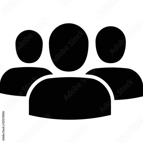 Simple vector icon group of people
