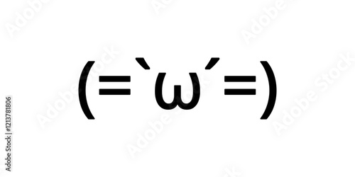 Cute Cat Face Emoji Kaomoji 