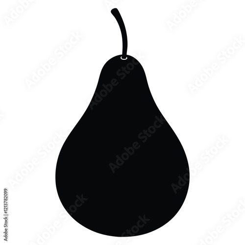pear silhouette isolated on white