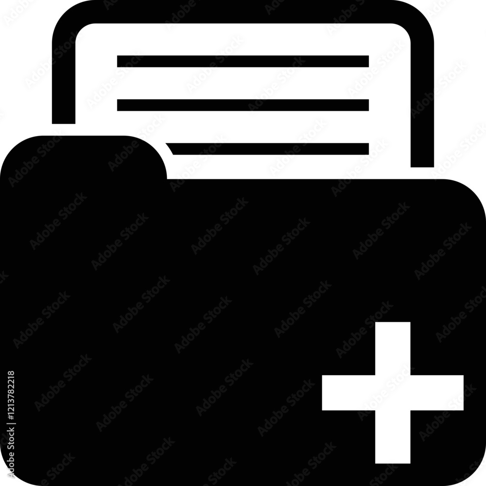 Fototapeta premium Simple vector icon medical card 