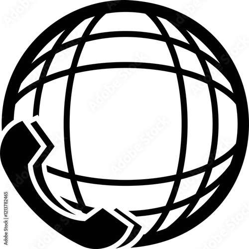 Simple vector icon online call
