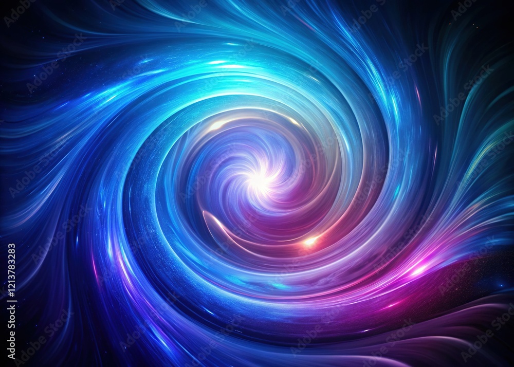 Abstract Spiral Light & Dark Blue Center - Stock Photo Abstract Spiral Light & Dark Blue Center - Stock Photo