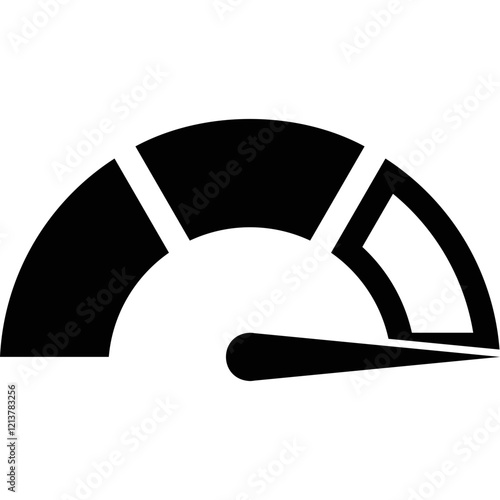 Simple vector icon speedometer