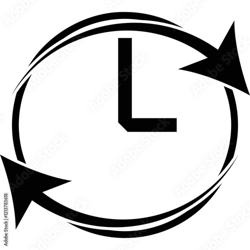 Simple vector icon clock
