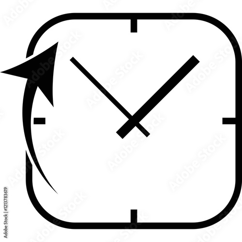 Simple vector icon clock