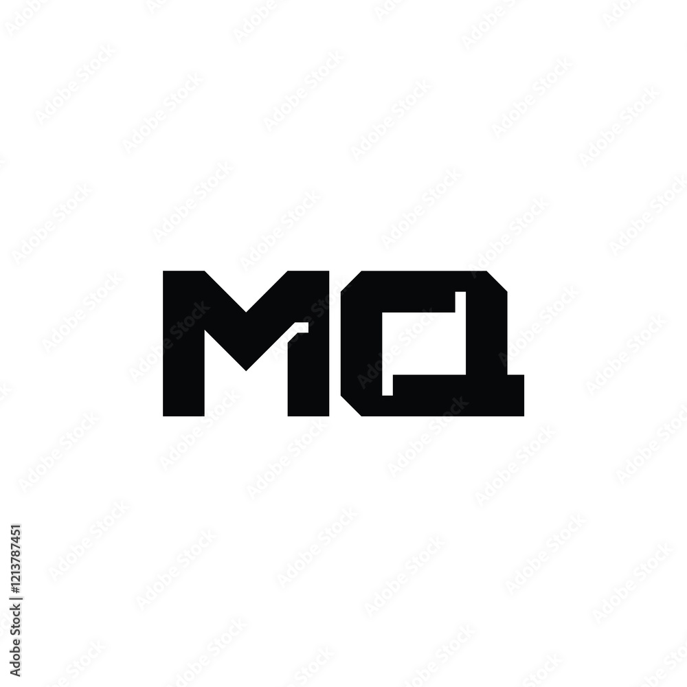 MQ monogram logo design letter text name symbol monochrome logotype alphabet character simple logo MQ monogram logo design letter text name symbol monochrome logotype alphabet character simple logo