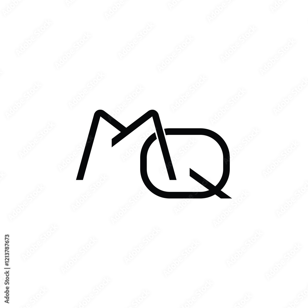 MQ monogram logo design letter text name symbol monochrome logotype alphabet character simple logo MQ monogram logo design letter text name symbol monochrome logotype alphabet character simple logo