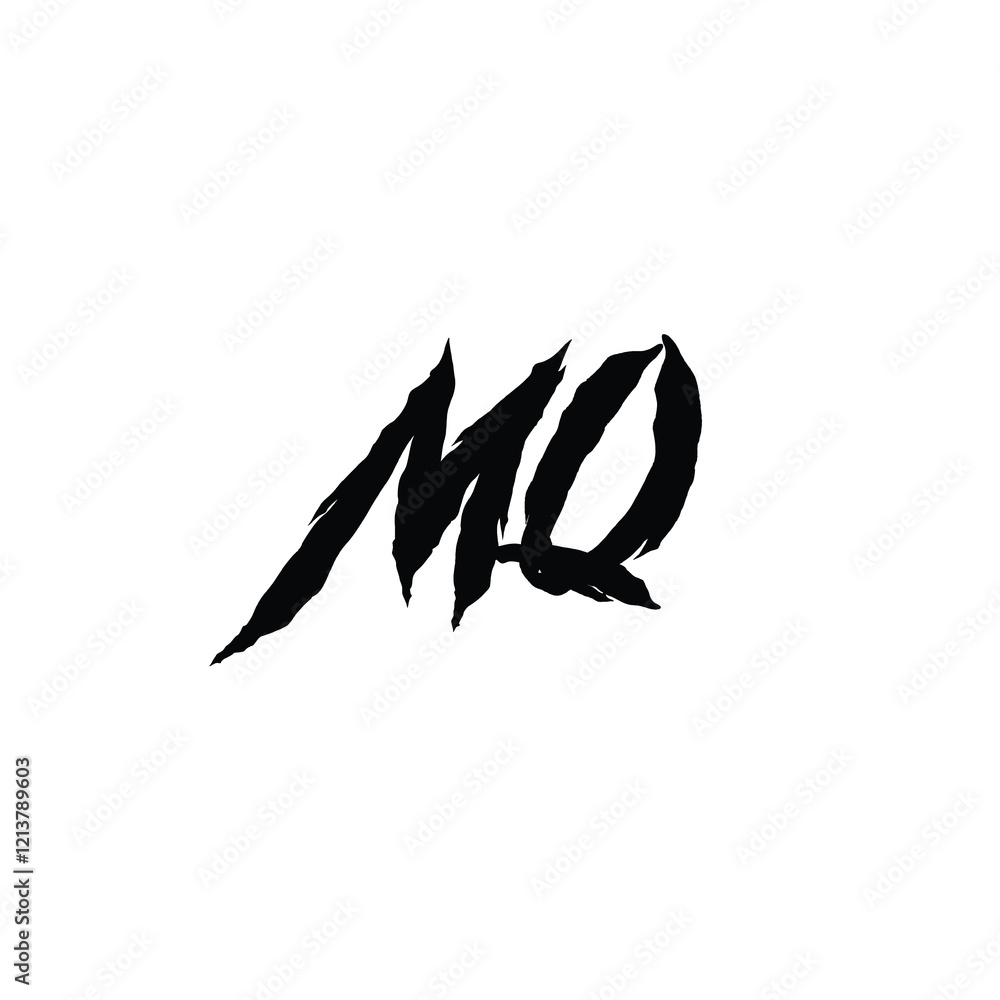 MQ monogram logo design letter text name symbol monochrome logotype alphabet character simple logo MQ monogram logo design letter text name symbol monochrome logotype alphabet character simple logo