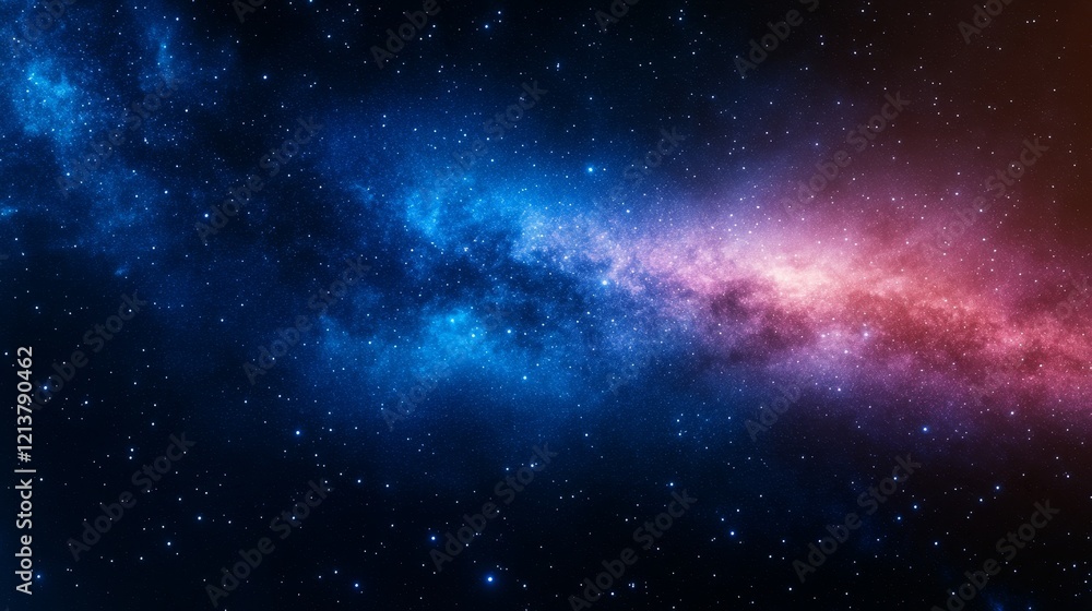 Stunning cosmic landscape showcasing vibrant color of a galaxy amidst a starry night sky Stunning cosmic landscape showcasing vibrant color of a galaxy amidst a starry night sky