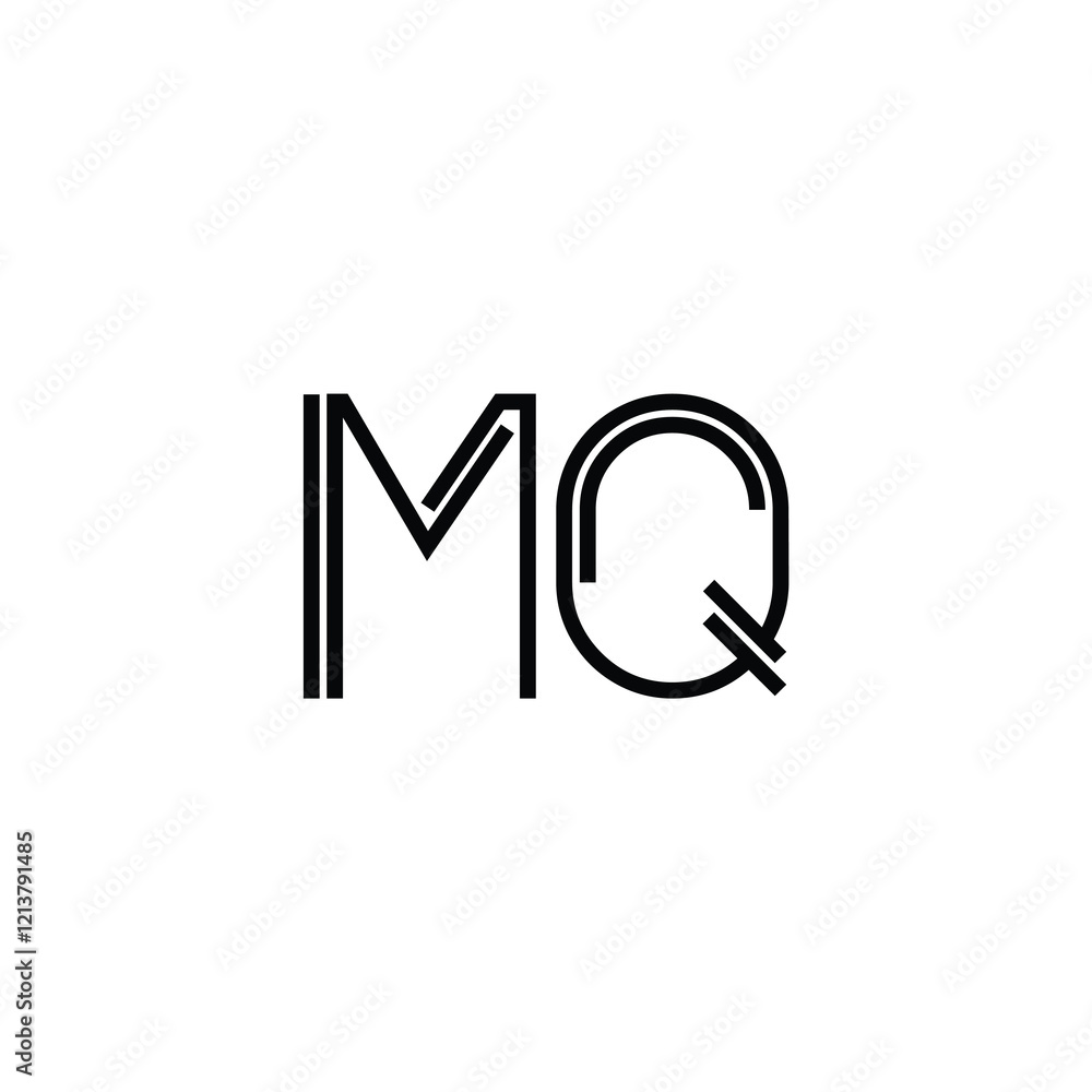 MQ monogram logo design letter text name symbol monochrome logotype alphabet character simple logo MQ monogram logo design letter text name symbol monochrome logotype alphabet character simple logo