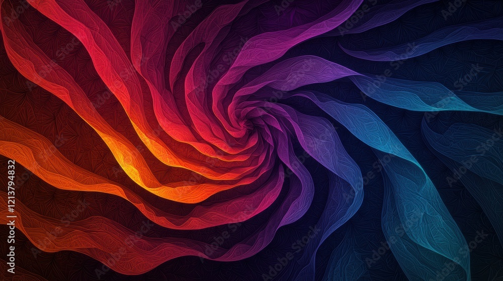 Abstract Swirling Colorful Waves Vibrant Hues Dynamic Design Abstract Swirling Colorful Waves Vibrant Hues Dynamic Design