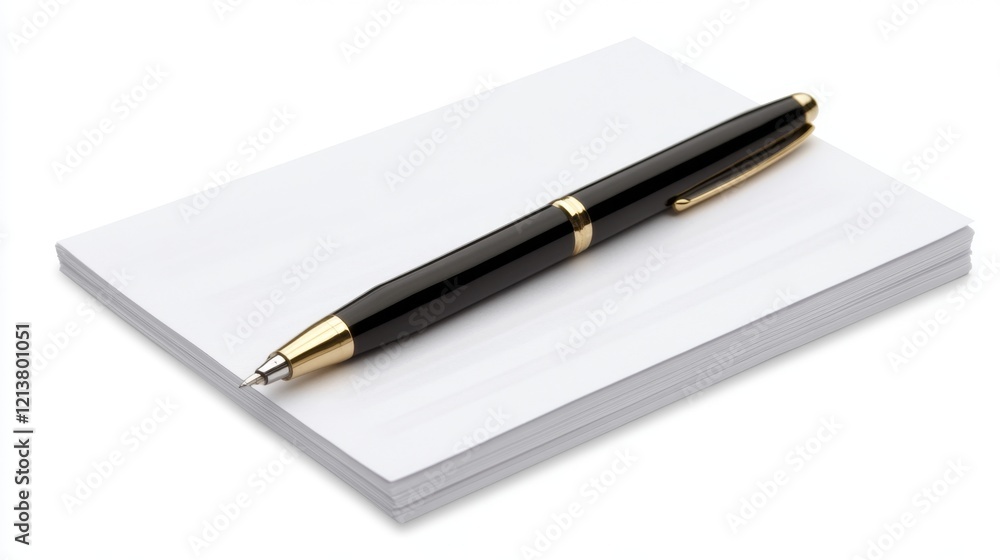 Doctors Prescription Pad and Pen on a White Background Doctors Prescription Pad and Pen on a White Background