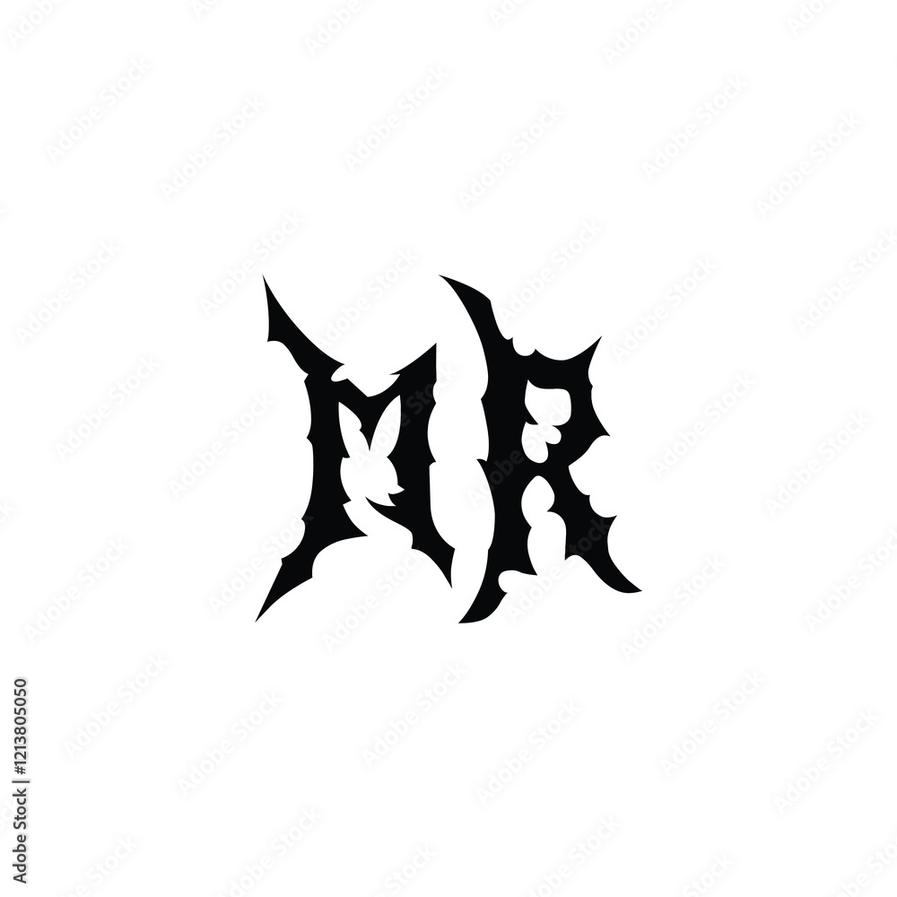 MR monogram logo design letter text name symbol monochrome logotype alphabet character simple logo MR monogram logo design letter text name symbol monochrome logotype alphabet character simple logo