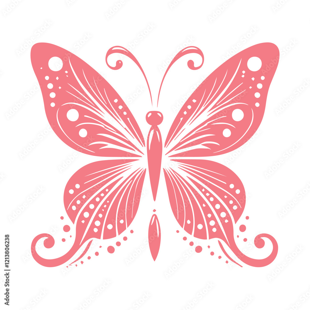 Minimalist Butterfly Outline Illustration Minimalist Butterfly Outline Illustration