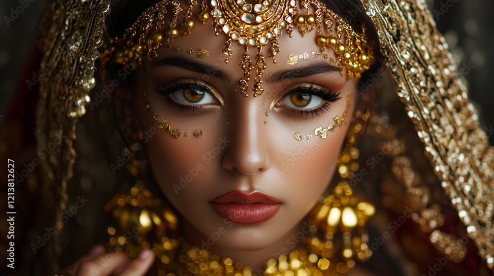 A close-up portrait of a goddess with sublime nail designs A close-up portrait of a goddess with sublime nail designs