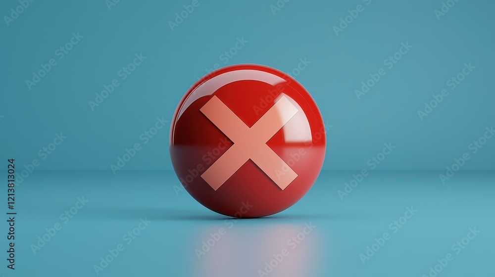 Obraz premium Warning symbol action digital space graphic design minimalist environment close-up view caution concept