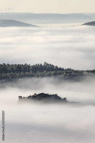 Chateau de Mâlain dans le brouillard photo