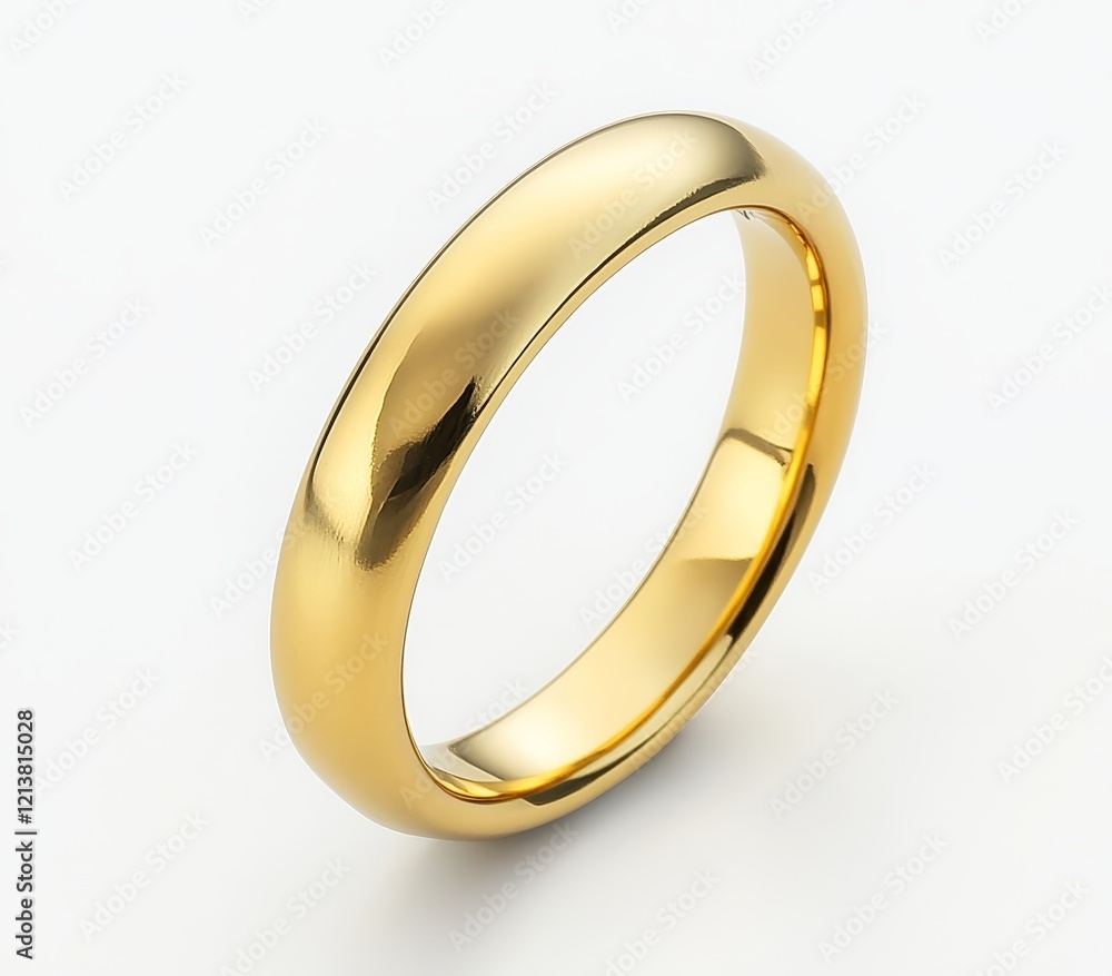 Classic gold wedding band, simple design, smooth surface. Classic gold wedding band, simple design, smooth surface.