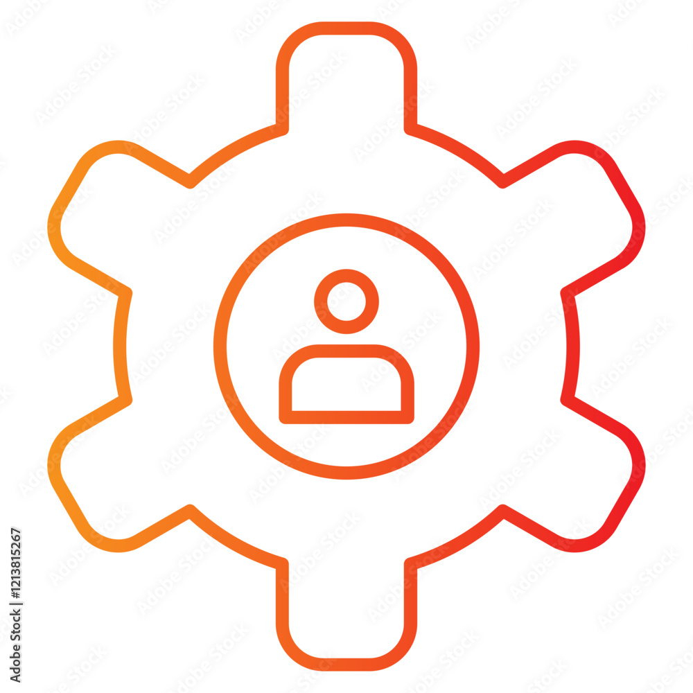 management vector single icon with a line gradient style management vector single icon with a line gradient style