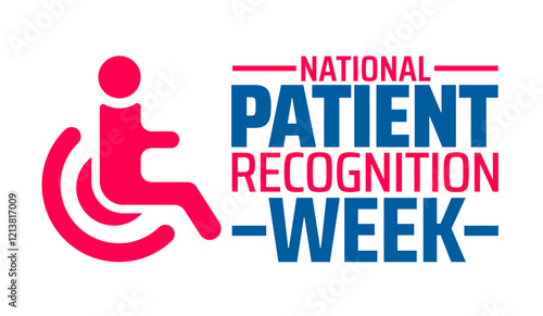 National Patient Recognition Week background banner or poster design template. observed every year in February. Holiday concept. Use to any Template, card, poster, placard, template.