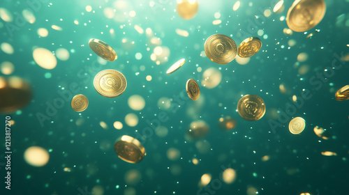 Golden Rain: Abstract image...